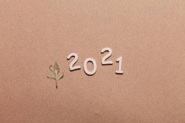 Bitkilerle yeni yıl kartı