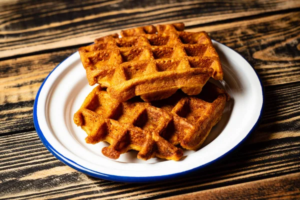 Glutenfreie Belgische Waffel — Stockfoto