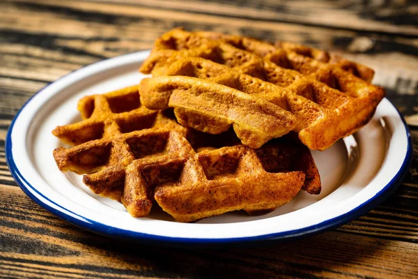 Glutenfreie Belgische Waffel — Stockfoto