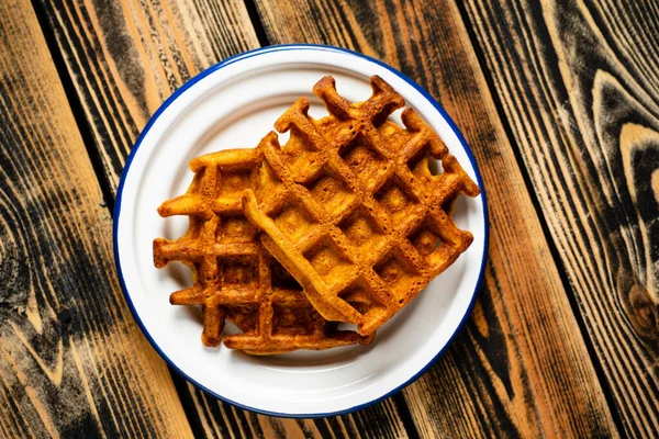 Glutenfreie Belgische Waffel — Stockfoto