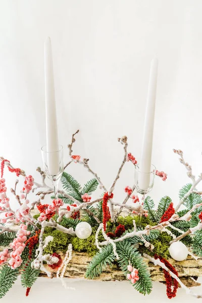 Decorazione Natale Sul Bianco — Foto Stock