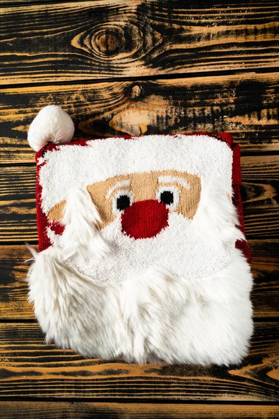 Maglione Natale Sullo Sfondo Legno — Foto Stock