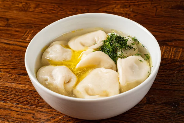 Dumplings Med Malet Kött Och Örter — Stockfoto