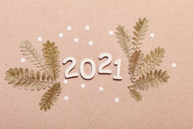 Bitkilerle yeni yıl kartı