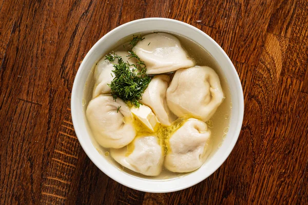 Dumplings Med Malet Kött Och Örter — Stockfoto