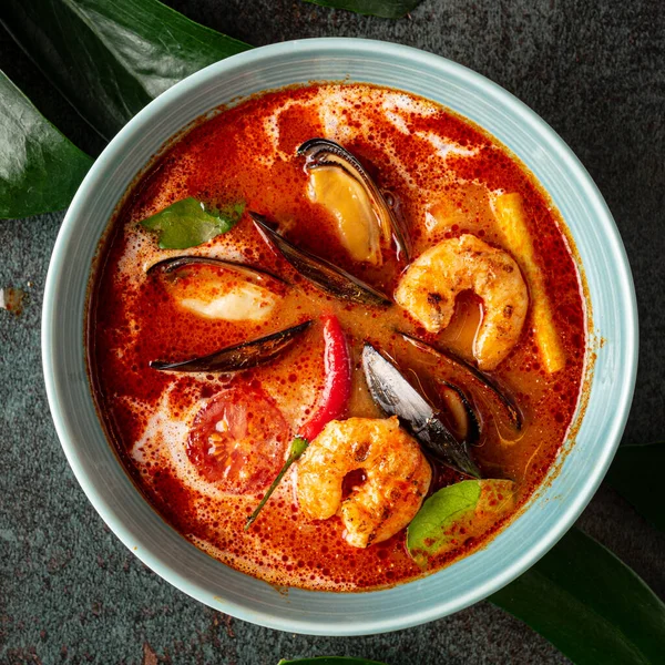 Sopa Mariscos Tazón — Foto de Stock