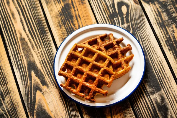 Glutenfreie Belgische Waffel — Stockfoto