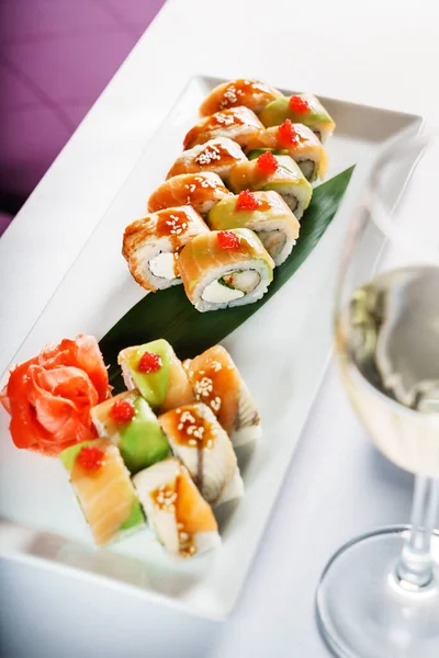 Sushi Aus Nächster Nähe — Stockfoto