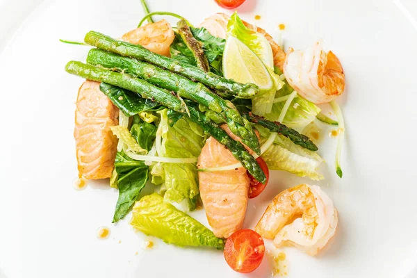 Salade Fruits Mer Aux Crevettes Poissons — Photo