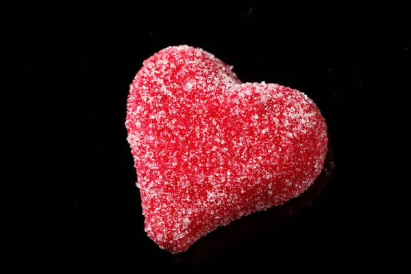 Marzipan Heart Black Background — Stock Photo, Image