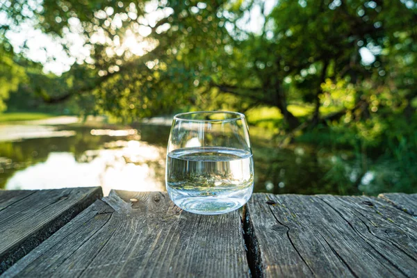 Vaso Agua Limpia Aire Libre — Foto de Stock