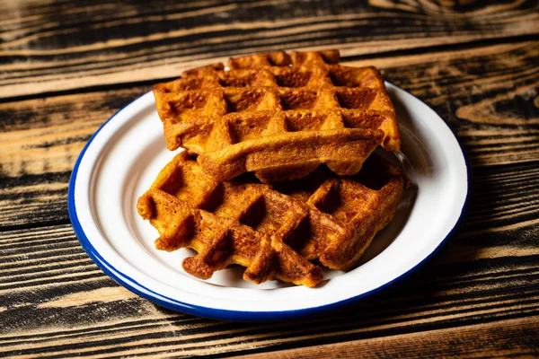 Glutenfreie Belgische Waffel — Stockfoto