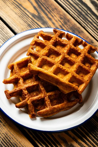 Glutenfreie Belgische Waffel — Stockfoto