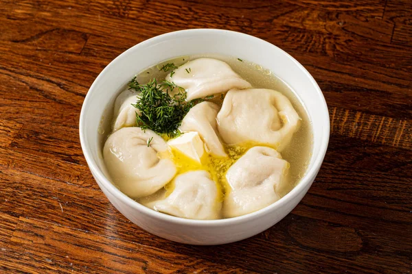 Dumplings Med Malet Kött Och Örter — Stockfoto