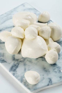 Mozzarella topları, kapatın.
