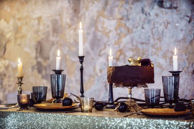 Noel masası, kapat.