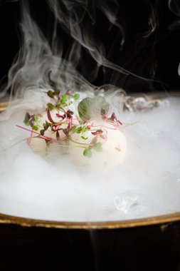 rice ball with micro greens 