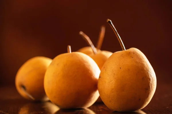 Fresh Fruits Yellow Pears Table — Stock Photo, Image