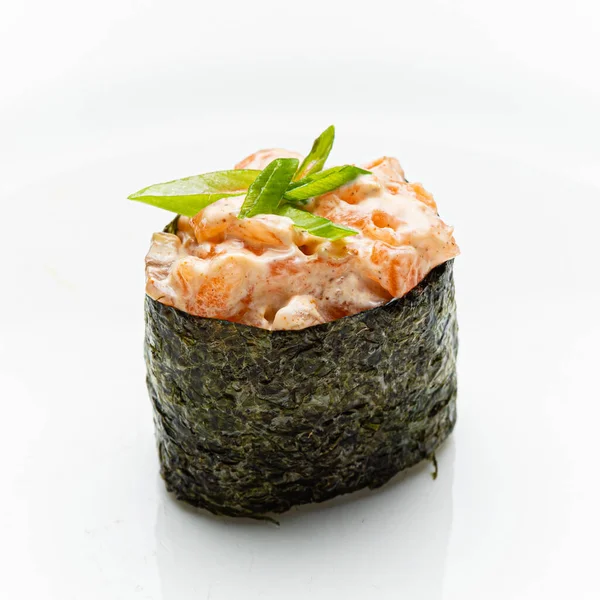 Verse Sushi Witte Achtergrond — Stockfoto