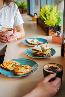 Kafede nefis bir kahvaltı.