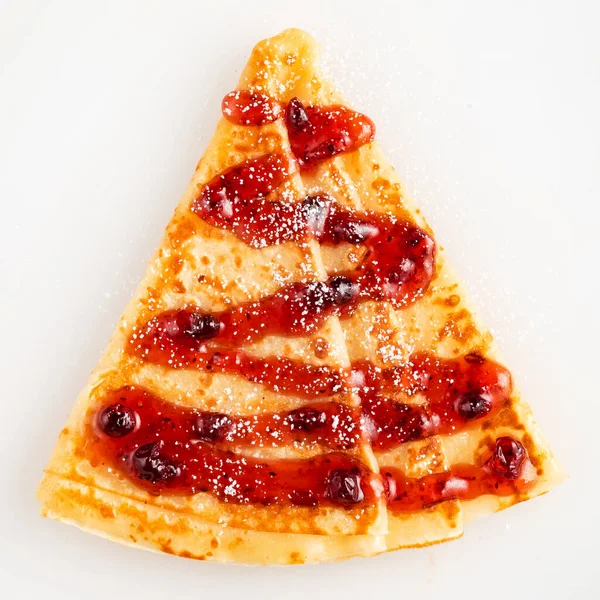 Thin Pancake Syrup Berries — Stock Photo, Image