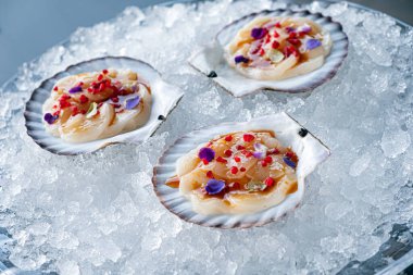 Lezzetli, kurutulmuş deniz tarağı.