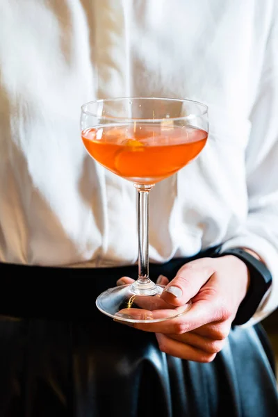 Mocktail Handen Van Vrouw — Stockfoto