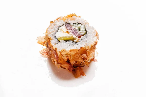 Sushi Bílém Pozadí — Stock fotografie
