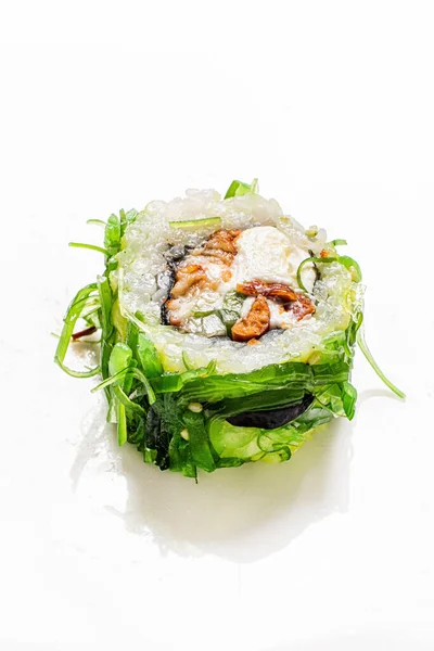 Sushi Bílém Pozadí — Stock fotografie