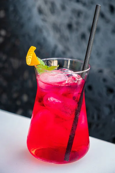 Bebida Verano Con Hielo Limón — Foto de Stock