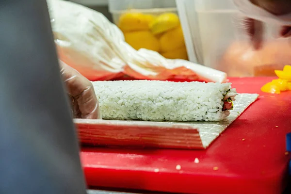 Chef Preparing Food Kitchen — Stock Photo, Image