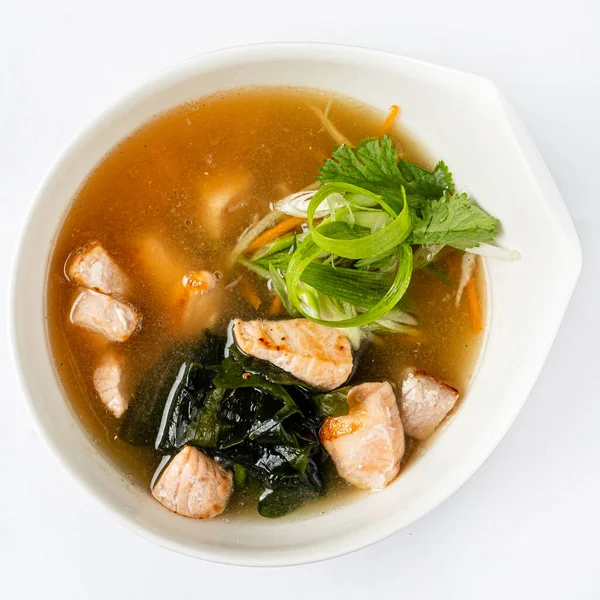 Fish Soup White Bowl — Stock Photo, Image