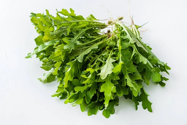 Fresh Organic Arugula Leaves Closeup — Stock Photo, Image