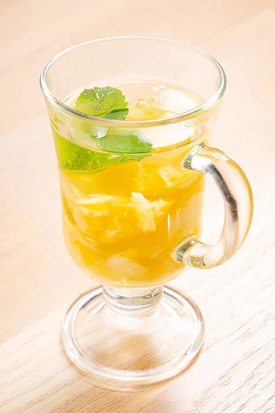 Traditional Green Tea Iced Tea Lemon Juice — Foto Stock