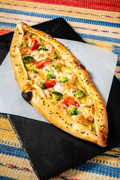 Georgian Traditional Cuisine Khachapuri Caucasian Cheese — Stock Photo, Image