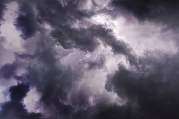 Sötét Sűrű Pompás Szürke Vihar Felhők — Stock Fotó