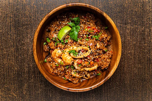 Rice Calamari Shrimps — 스톡 사진