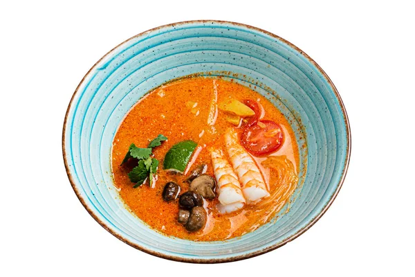 Sopa Asiática Con Gambas Setas — Foto de Stock