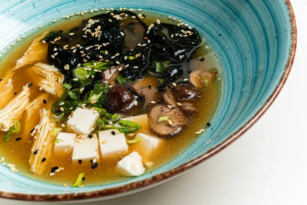 Sopa Asiática Com Frango Tofu — Fotografia de Stock