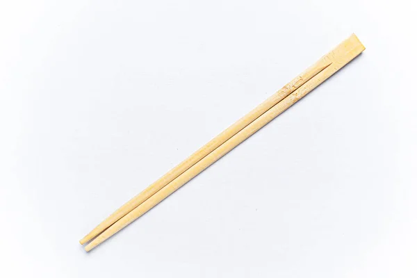 Wooden Chopsticks White Background — Stock Photo, Image