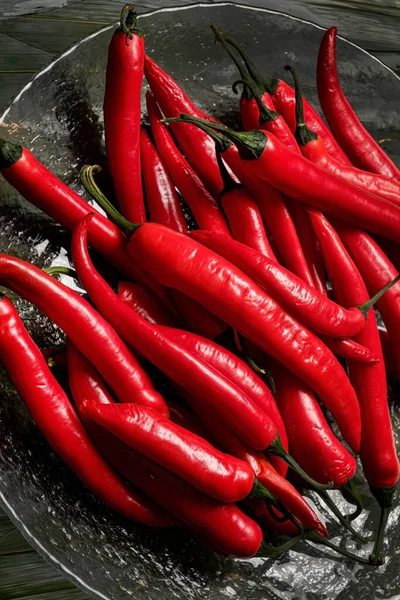 Hintergrund Der Reifen Roten Chilischoten — Stockfoto