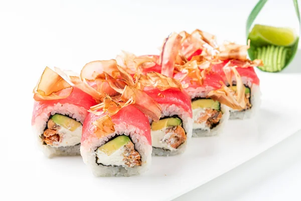 Tasy Sushi Witte Achtergrond — Stockfoto