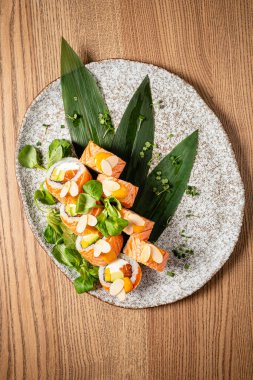 suşi ahşap arka plan ayarla