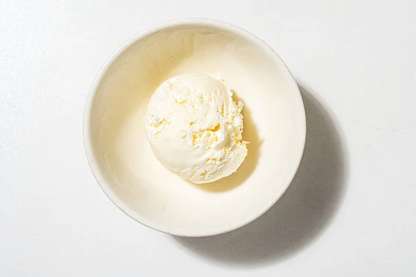 Gelato Alla Vaniglia Ciotola — Foto Stock