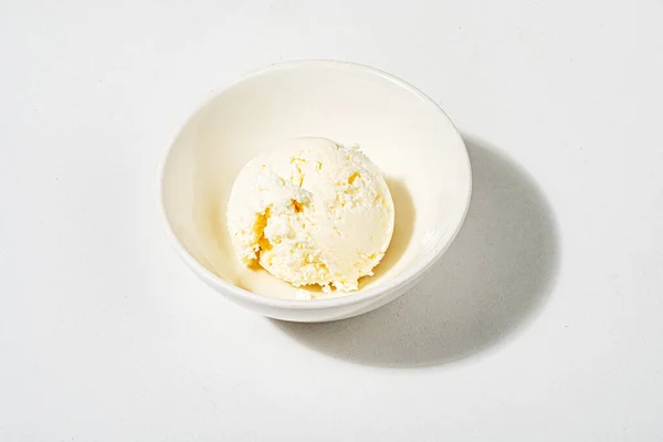 Gelato Alla Vaniglia Ciotola — Foto Stock