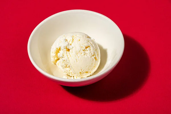 Vanilla Ice Cream Bowl — Stock Photo, Image