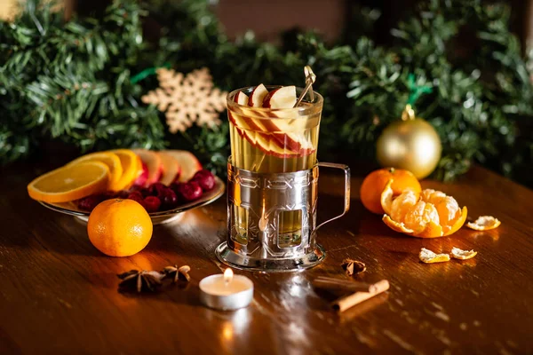 Bebidas Inverno Com Bagas Frutos — Fotografia de Stock