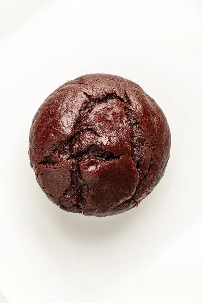 Čokoládový Muffin Bílém Pozadí — Stock fotografie