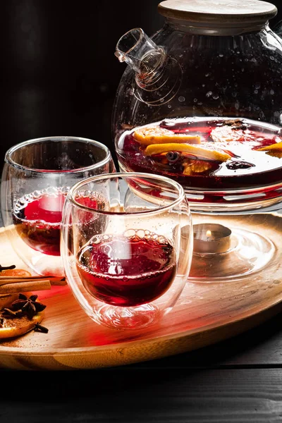 Glögg Med Frukt Och Kryddor — Stockfoto