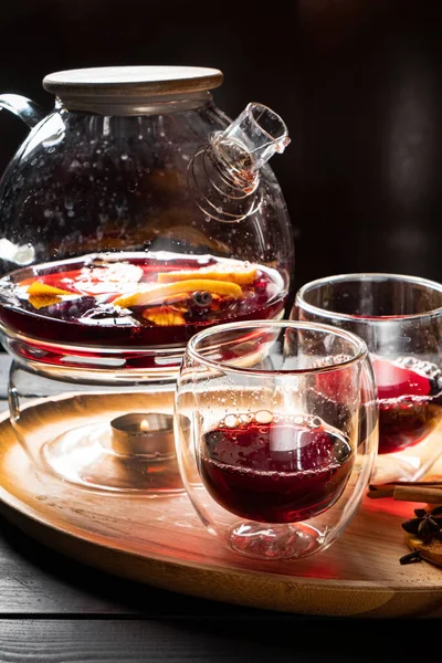 Vin Chaud Aux Fruits Épices — Photo